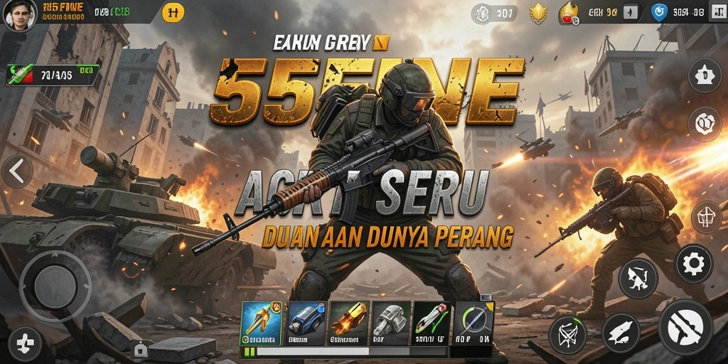 Tampilan gameplay seru dan menegangkan dalam 55FIVE.