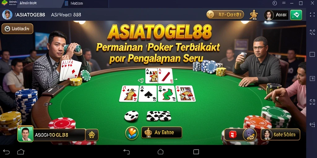 Tampilan gameplay seru dalam ASIATOGEL88 dengan berbagai jenis permainan poker.
