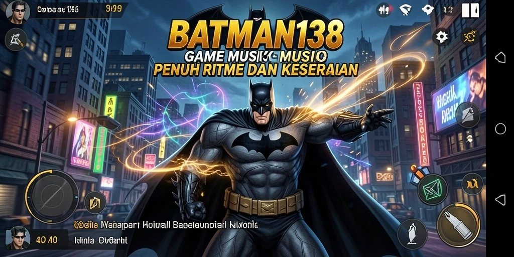 Screenshot gameplay <strong>BATMAN138</strong> menampilkan aksi seru dan interaksi musik.
