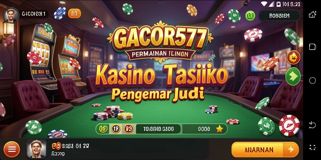 Tangkapan layar utama GACOR577 yang menunjukkan gameplay Kasino yang seru.
