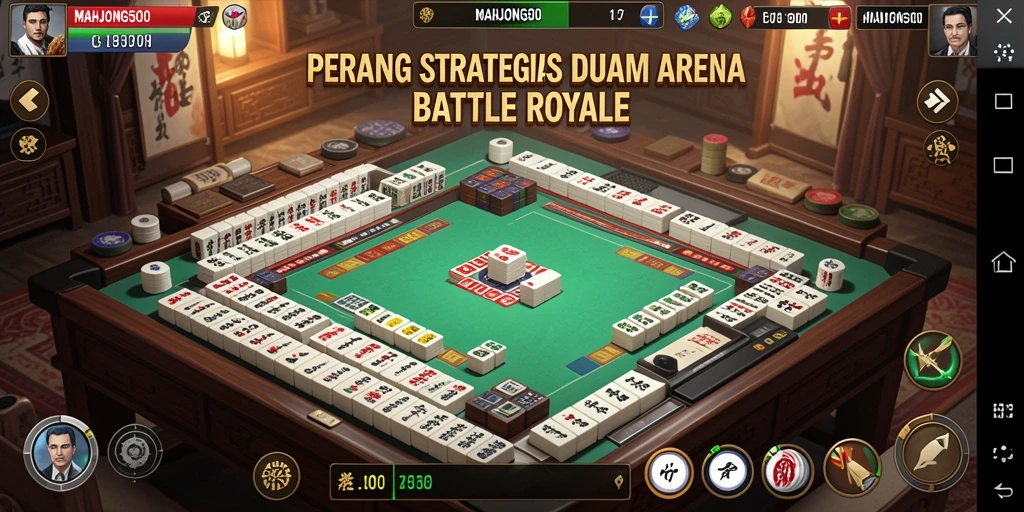 Tangkapan layar menunjukkan aksi intens dalam MAHJONG500 Battle Royale.