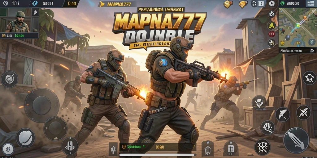 Screenshot dari gameplay seru dalam MAPNA777 Battle Royale