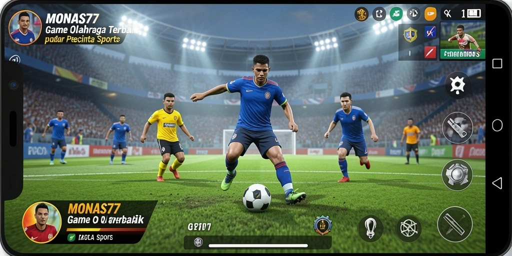 Tampilan gameplay seru di MONAS77 yang menggugah semangat olahraga.