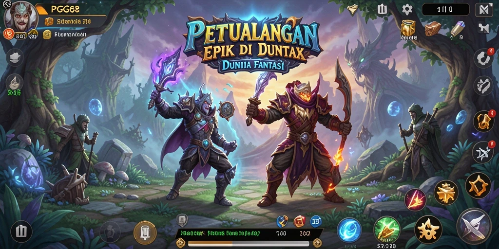 Screenshot gameplay PGG68 yang menampilkan aksi petualangan yang mendebarkan.