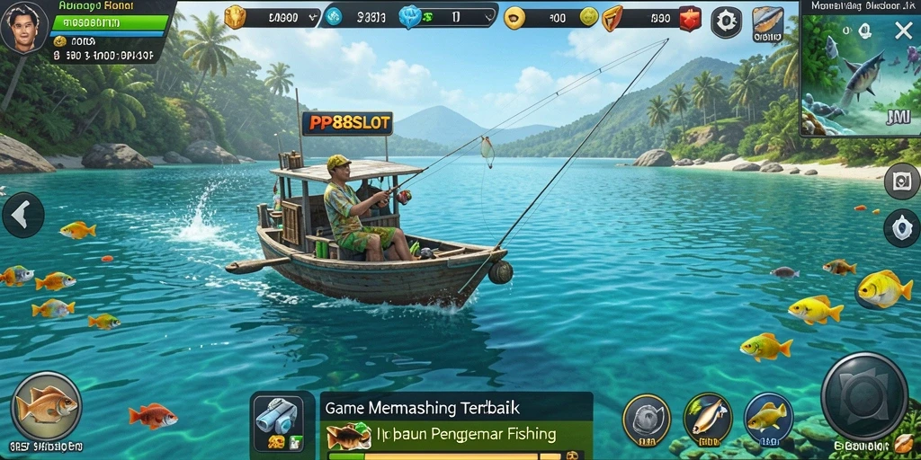Tampilan menarik gameplay memancing di PP88SLOT yang penuh warna.