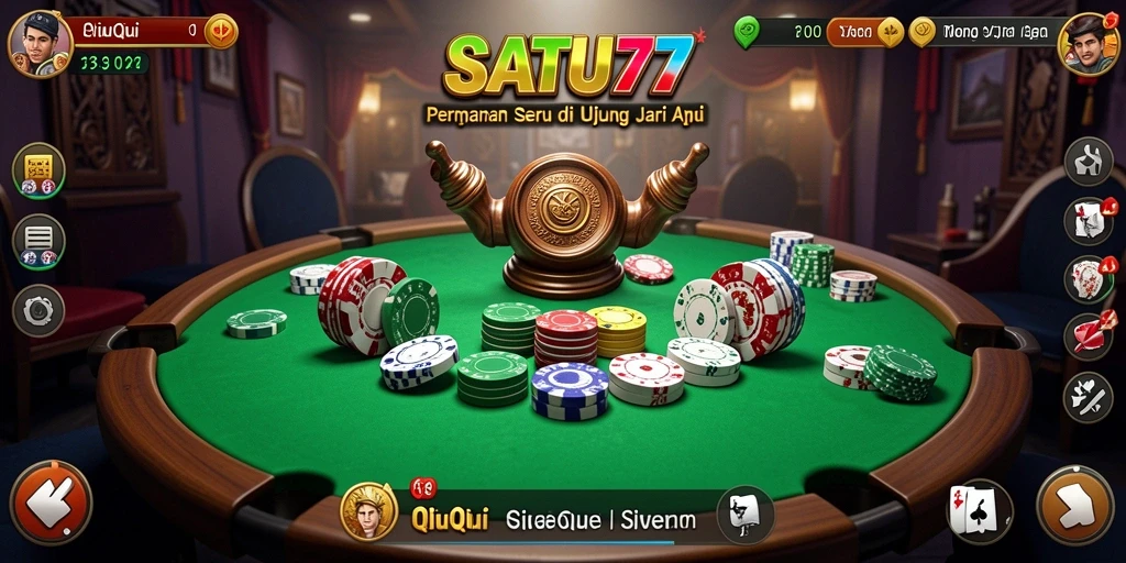 Tangkapan layar gameplay QiuQiu yang seru dan interaktif.